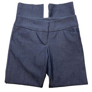 New‎ York & Company Blue Stretch Straight Leg Pant sz 6